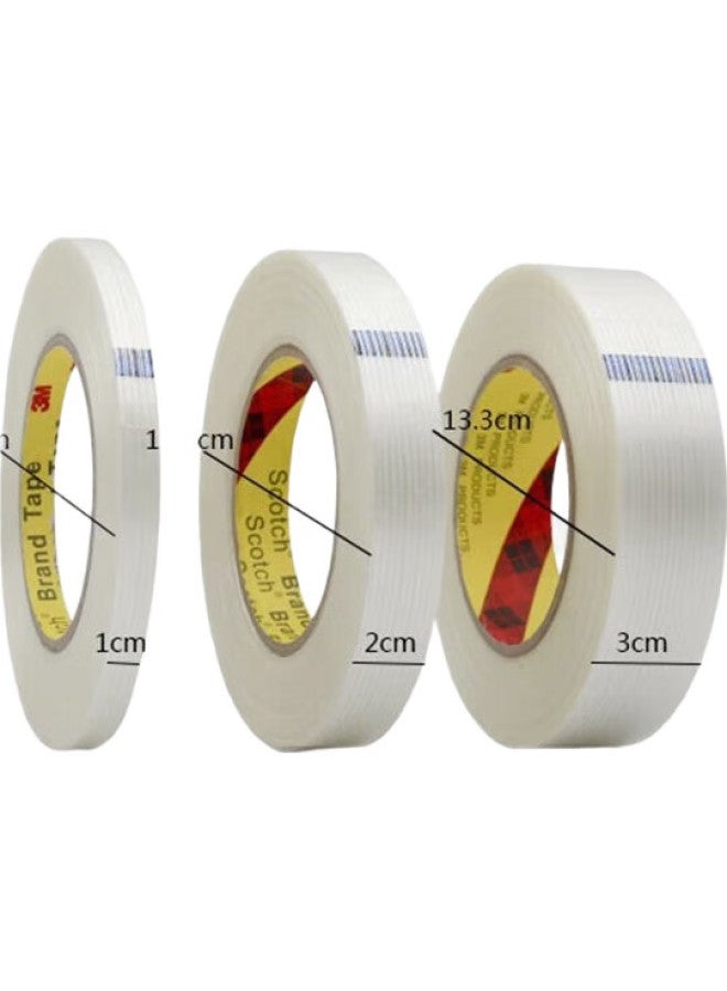 3M 3M Transparent Strong Adhesive Tape, Fiberglass Cloth 8915, Fixed Binding, High Tensile Strength, Residue-Free, Heat-Resistant, 10Mm*55M, Single Roll - Image 2