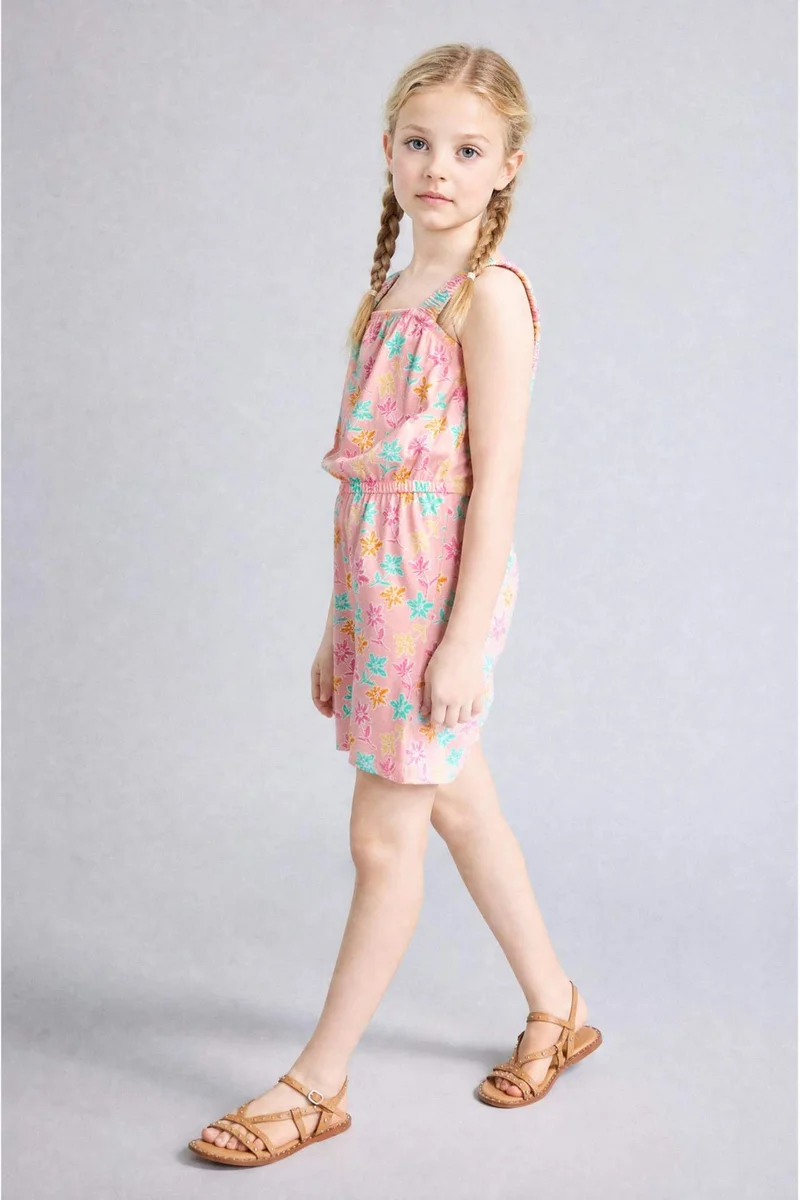 DeFacto Girl Regular Fit Printed Sleeveless Jumpsuit