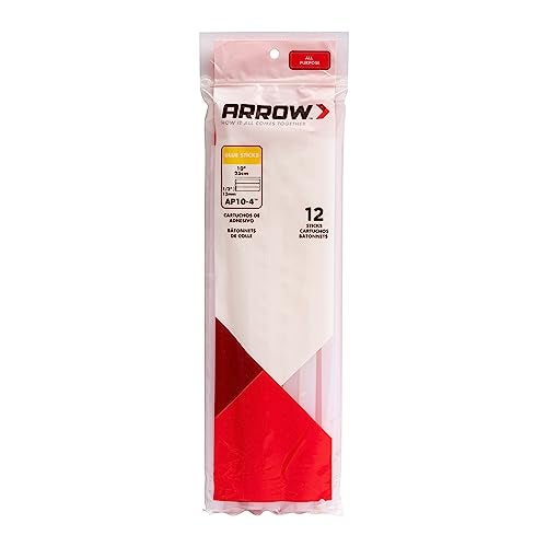 Arrow Fastener Arrow AP10-4 All Purpose Full Size Glue Sticks for Hot Glue Guns, Use for High Temp and Low Temp Crafting, Hobbies, and General Repair Projects, 10-Inch by 1/2-Inch, Clear, 12-Pack - Image 3