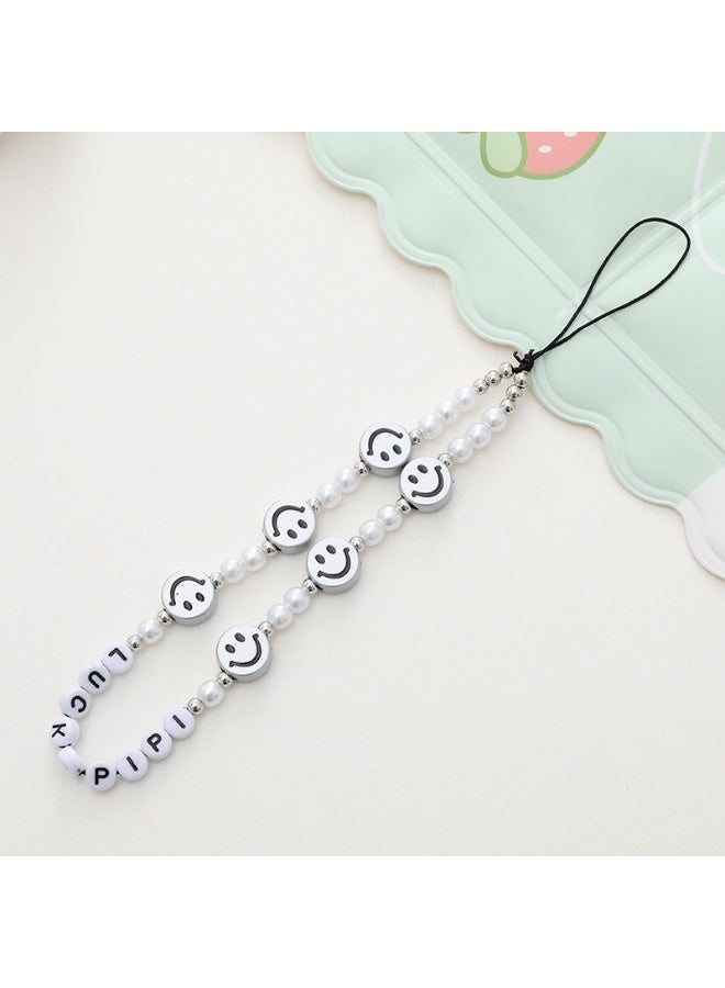 NIBEMINENT Phone Charm/ Chain Strap for Women Girls, Acrylic Bear Cell Phone Case Lanyard Wrist Strap - Image 1