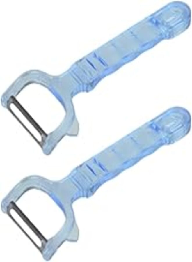 Bager bg-267 stainless steel peeler with plastic handle set of 2 pieces 18 * 7cm - baby blue