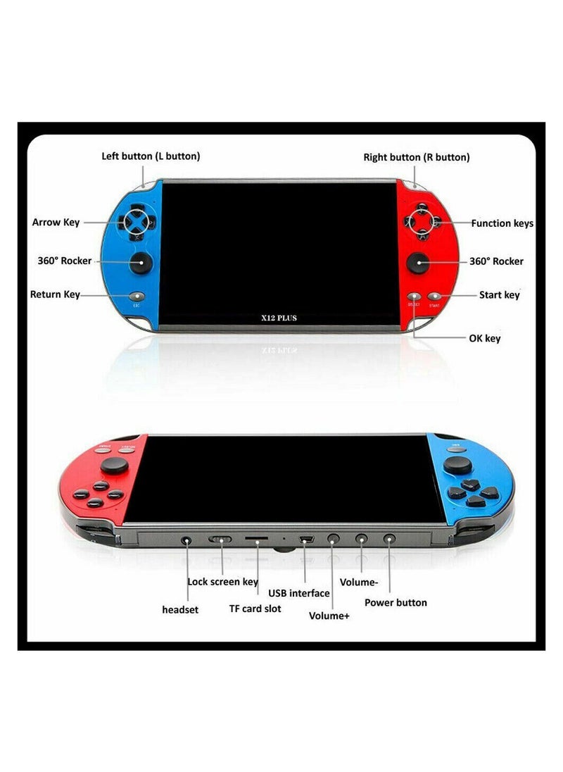 Generic - X12 Plus Video Game Console Retro Handheld 7Inch HD Classic Games Game Player Console For PS1 GBA FC SFC MD NEOGEO GB CPS GBC - Image 1