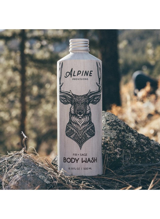 ألباين بروفيجونز غسول الجسم Alpine Provisions Natural Fir + Sage، 16.9 أونصة سائلة في زجاجة ألومنيوم خالية من البلاستيك - Image 5
