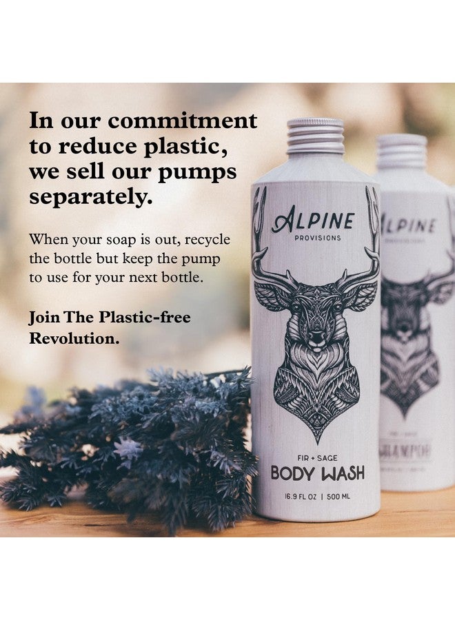 ألباين بروفيجونز غسول الجسم Alpine Provisions Natural Fir + Sage، 16.9 أونصة سائلة في زجاجة ألومنيوم خالية من البلاستيك - Image 2