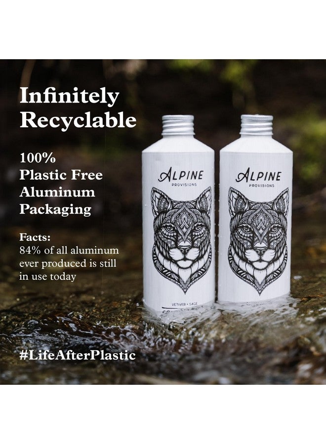 ألباين بروفيجونز غسول الجسم Alpine Provisions Natural Fir + Sage، 16.9 أونصة سائلة في زجاجة ألومنيوم خالية من البلاستيك - Image 4