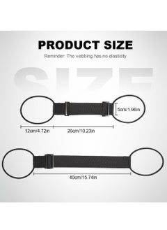 Oasisgalore 2 Pcs Elastic Fastening Belt for Luggage，Adjustable Luggage Straps Travel Belt for Suitcase Carry on Bag(Black)  - Image 2