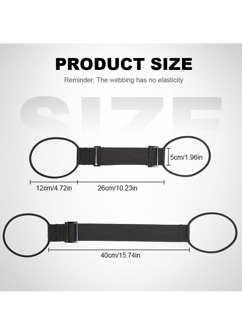 Oasisgalore 2 Pcs Elastic Fastening Belt for Luggage，Adjustable Luggage Straps Travel Belt for Suitcase Carry on Bag(Black)  - Image 2