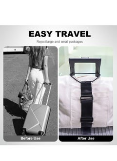 Oasisgalore 2 Pcs Elastic Fastening Belt for Luggage，Adjustable Luggage Straps Travel Belt for Suitcase Carry on Bag(Black)  - Image 4