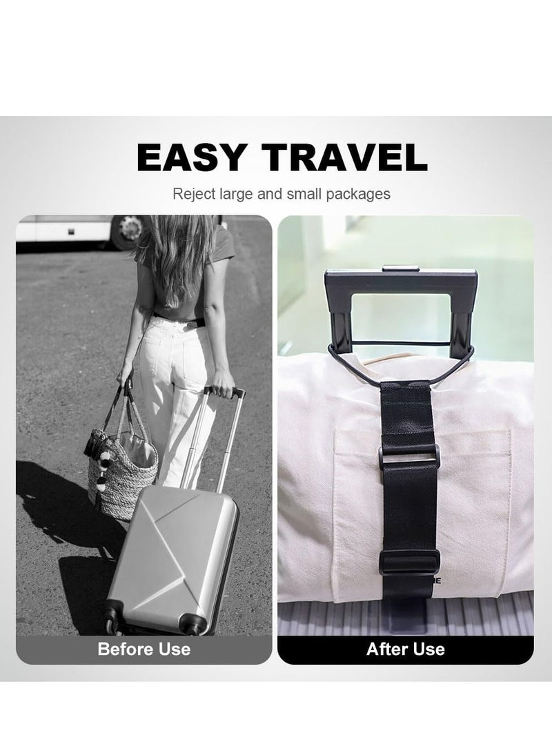 Oasisgalore 2 Pcs Elastic Fastening Belt for Luggage，Adjustable Luggage Straps Travel Belt for Suitcase Carry on Bag(Black)  - Image 4