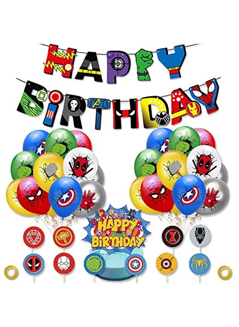سوبر هيرو زينة عيد ميلاد الحزب سوبر هيرو لوازم الأطفال الفتيان والفتيات - Image 1