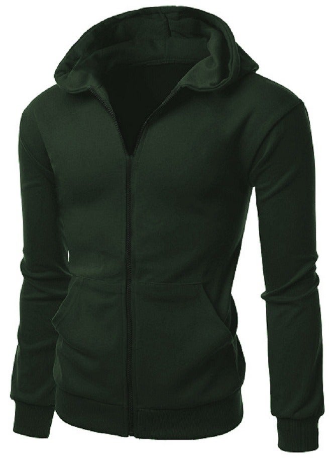 general Casual Zipped Hooded Sweatshirt - Image 1