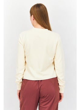 adidas Originals Women Sportswear Fit Brand Logo Sweatshirts, Beige  - Image 2