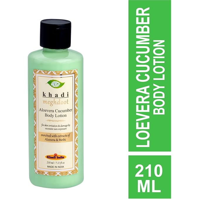 Meghdoot Khadi Meghdoot Aloevera Cucumber Body Lotion 210ml (Pack of 1) - Image 2