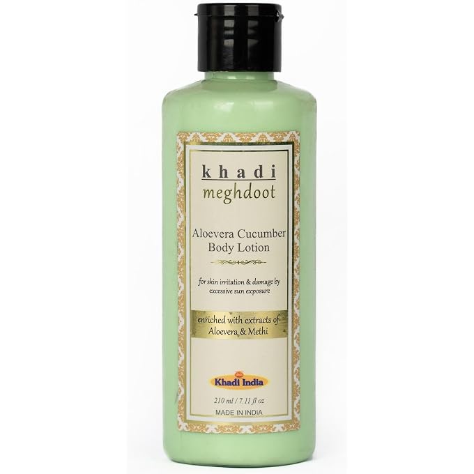 Meghdoot Khadi Meghdoot Aloevera Cucumber Body Lotion 210ml (Pack of 1) - Image 1