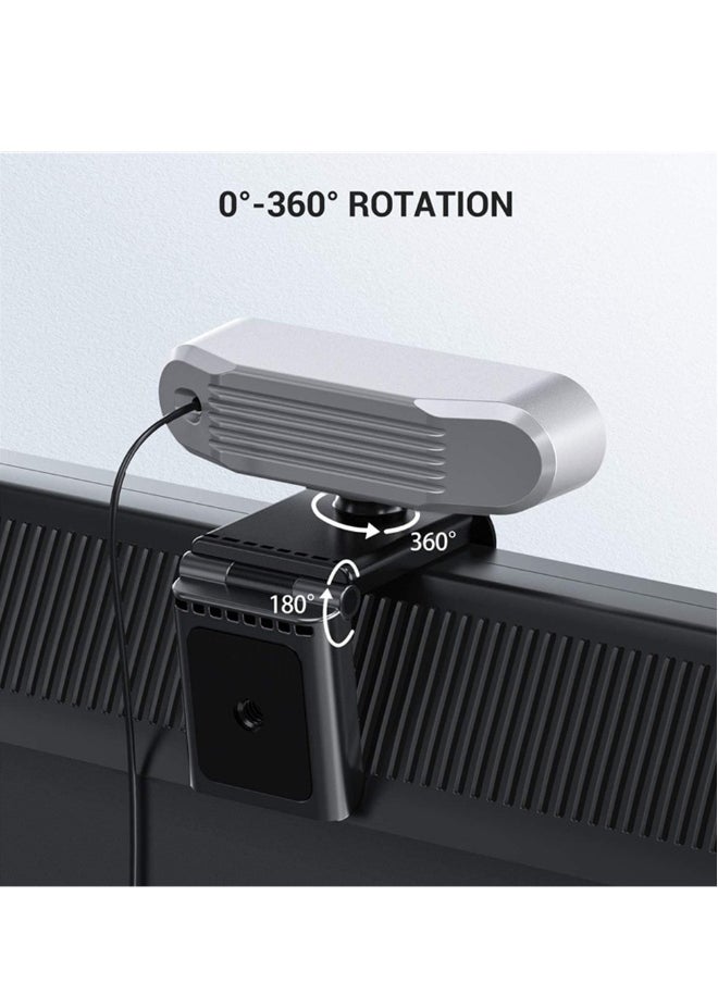 FLOWING - USB Computer Webcam Built-in Microphone Web HD Digital Live Desktop Laptop Online Class Video Conferencing（2K） - Image 1