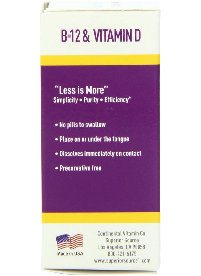 Superior Source Superior Source NO Shot Methylcobalamin B-12 5,000 mcg with D3 5,000 IU - Energy & Heart Health Supplement - Multivitamin with Vitamin D3 for Bone Support - 100 Instant Dissolve Tablets  - Image 4