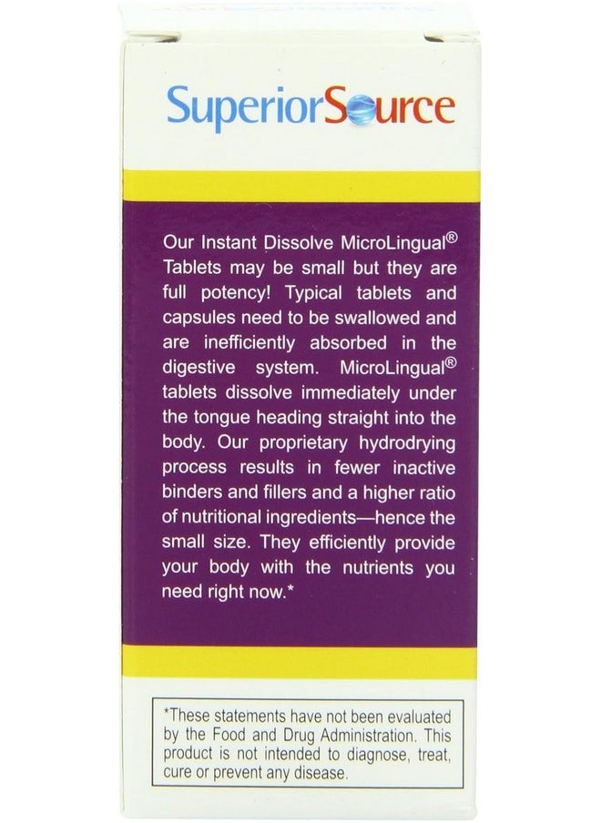 Superior Source Superior Source NO Shot Methylcobalamin B-12 5,000 mcg with D3 5,000 IU - Energy & Heart Health Supplement - Multivitamin with Vitamin D3 for Bone Support - 100 Instant Dissolve Tablets  - Image 3