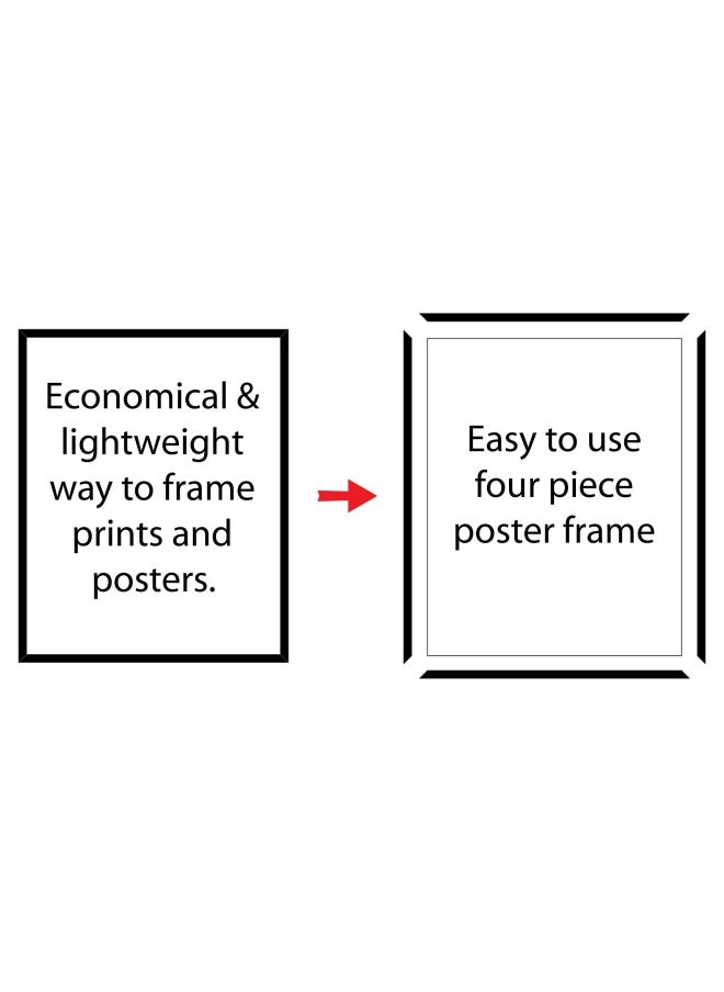MCS Original Poster Frame 20x28 Black Lightweight Vertical  Horizontal Wall Hanging Large Picture Frame for Posters Art Prints  Gallery Wall 2Pack