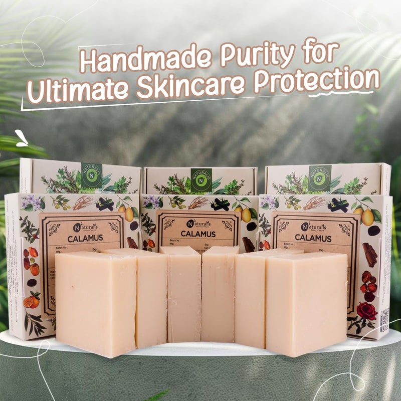 Naturalis Calamus Essential Oil Soap Bar  Handmade Cold Pressed Soap with Organic Calamus Oil  Natural Luxury Soap for Deep Moisturizing and Skin Refreshment 100g - Image 5