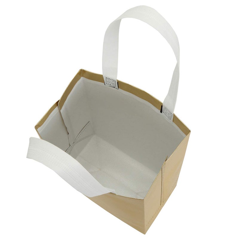 Tosnail 40 Pack 10 x 8 Inch Glossy Gold Reusable Grocery Bags Shopping Tote Bag with Handle Present Bag Gift Bag for Weddings  Birthdays  Party  Event - Gold - Image 4