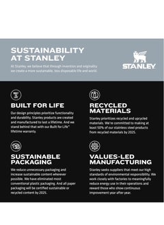 Stanley IceFlow Flip Straw Water Bottle, 0.88L – Vacuum Insulated, Leakproof & BPA-Free – Keeps Water Cold for 12 Hours – Easy-Carry, Dishwasher Safe Stainless Steel Travel Mug (Charcoal)  - Image 2