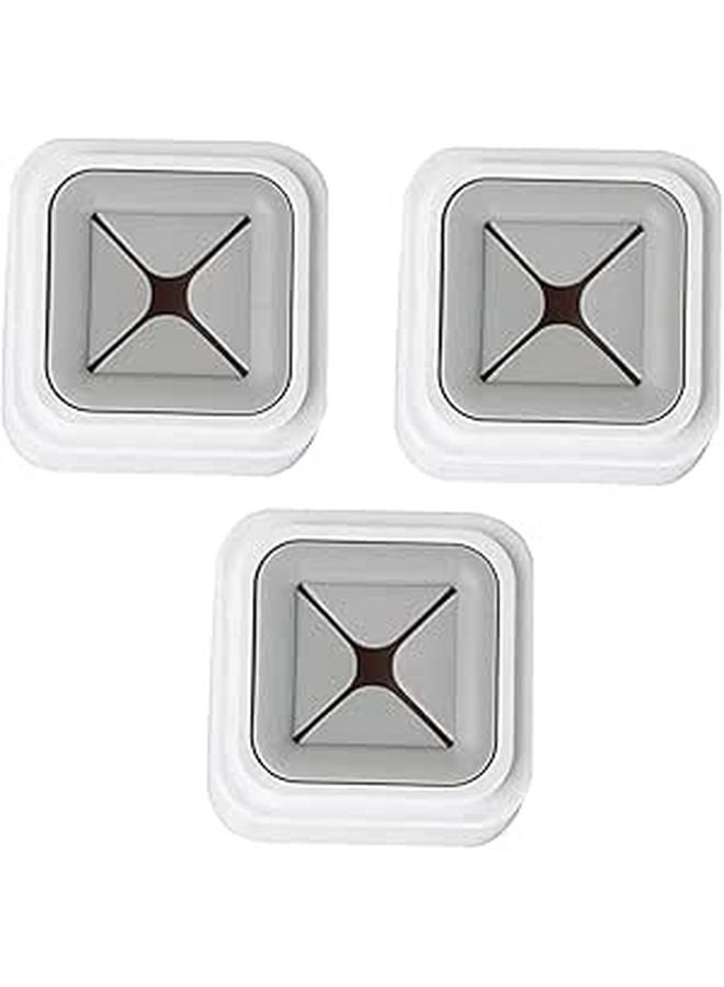 3Pcs Gray Self Adhesive Towel Rack Holder For Bathroom Kitchen No Damage Wall Hanging Space Saving - Image 1