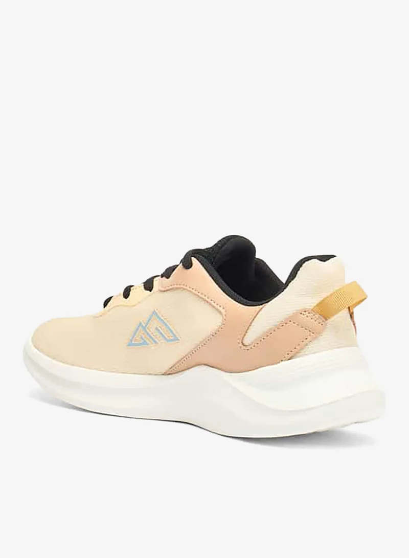 Oaklan by Shoexpress Beige Women Textured Lace-Up Sports Shoes with Pull Tabs for Women | Best Price UAE