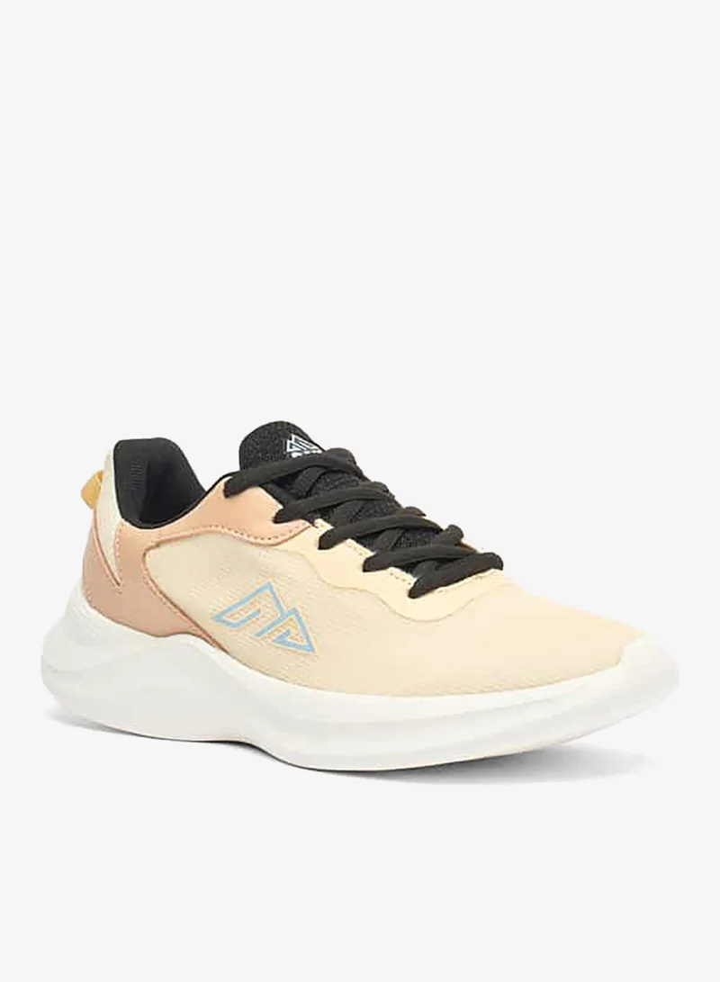 Oaklan by Shoexpress Beige Women Textured Lace-Up Sports Shoes with Pull Tabs for Women | Best Price UAE