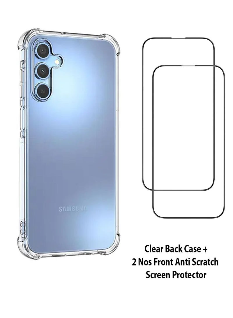 Zolo Protective Clear Case For Samsung Galaxy F55 Shock Proof Cover & 2Pcs 9D Tempered Glass Ultra Clear Screen Protector - Image 1
