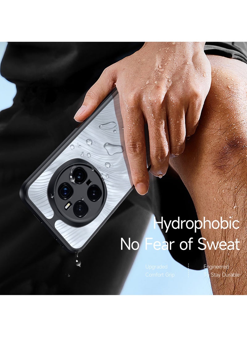 دوكس دوتشيز جراب ايمو دوكس دوكيس شفاف مضاد للاصفرار [غطاء خلفي صلب من البولي كربونات ومن السيلكون ] جراب واقٍ مقاوم للصدمات متوافق مع  case cover Honor Magic 7 Pro (أسود) - Image 5