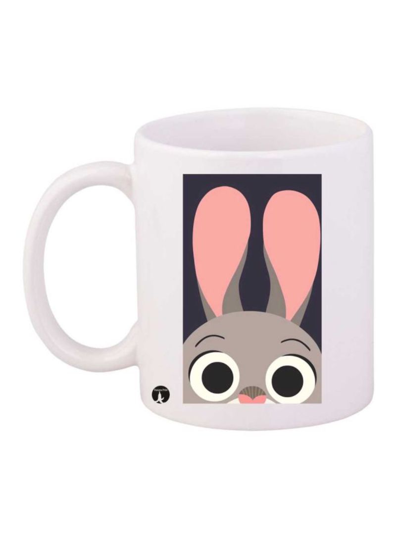 Zootopia Printed Mug White/Black/Pink Standard Size
