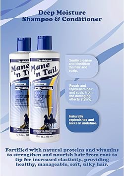 Mane 'n Tail Mane n Tail Deep Moisture Retention Treatment Shampoo Conditioner Twin Pack Hydrates and Lengthens Provitamin B5 355 ml Pack of 1 - Image 4