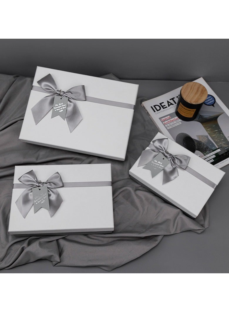 PEI  AN Elegant White Gift Box – Premium "Heaven & Earth" Lid Luxury Packaging for Birthdays, Anniversaries & Special Occasions(4 Pieces)  - Image 1