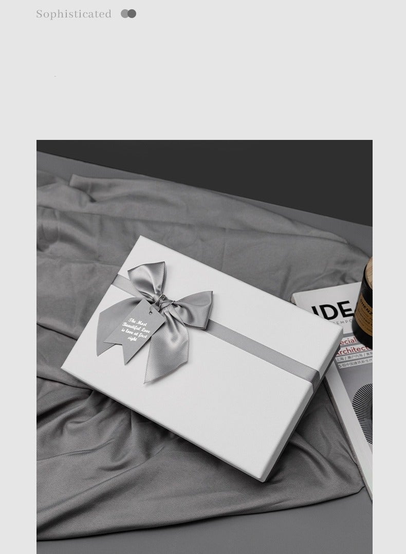 PEI  AN Elegant White Gift Box – Premium "Heaven & Earth" Lid Luxury Packaging for Birthdays, Anniversaries & Special Occasions(4 Pieces)  - Image 4