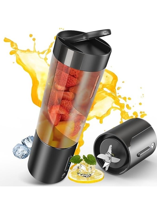 Portable Blender, Personal Size Blender for Shakes and Smoothies with 6 Ultra Sharp Blades, 16 Oz Mini Blender USB Rechargeable Magnetic for Travel/Picnic/Office/Gym  - Image 2