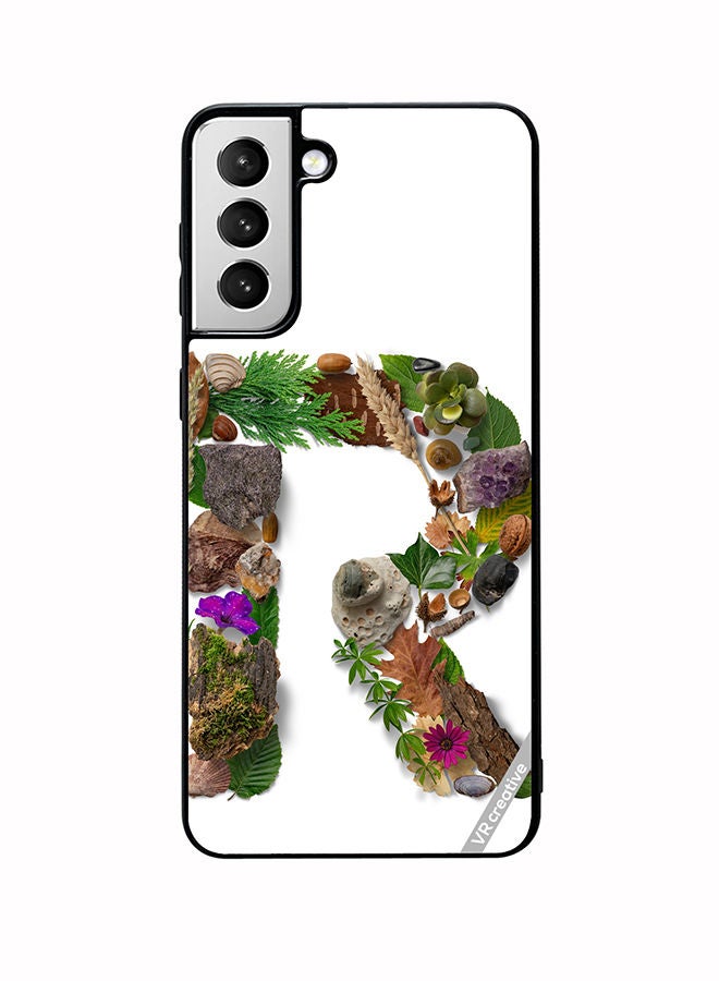 VR CREATIVE Protective Case Cover For Samsung Galaxy S22 Plus 5G Alphabet R Design Multicolour - Image 1