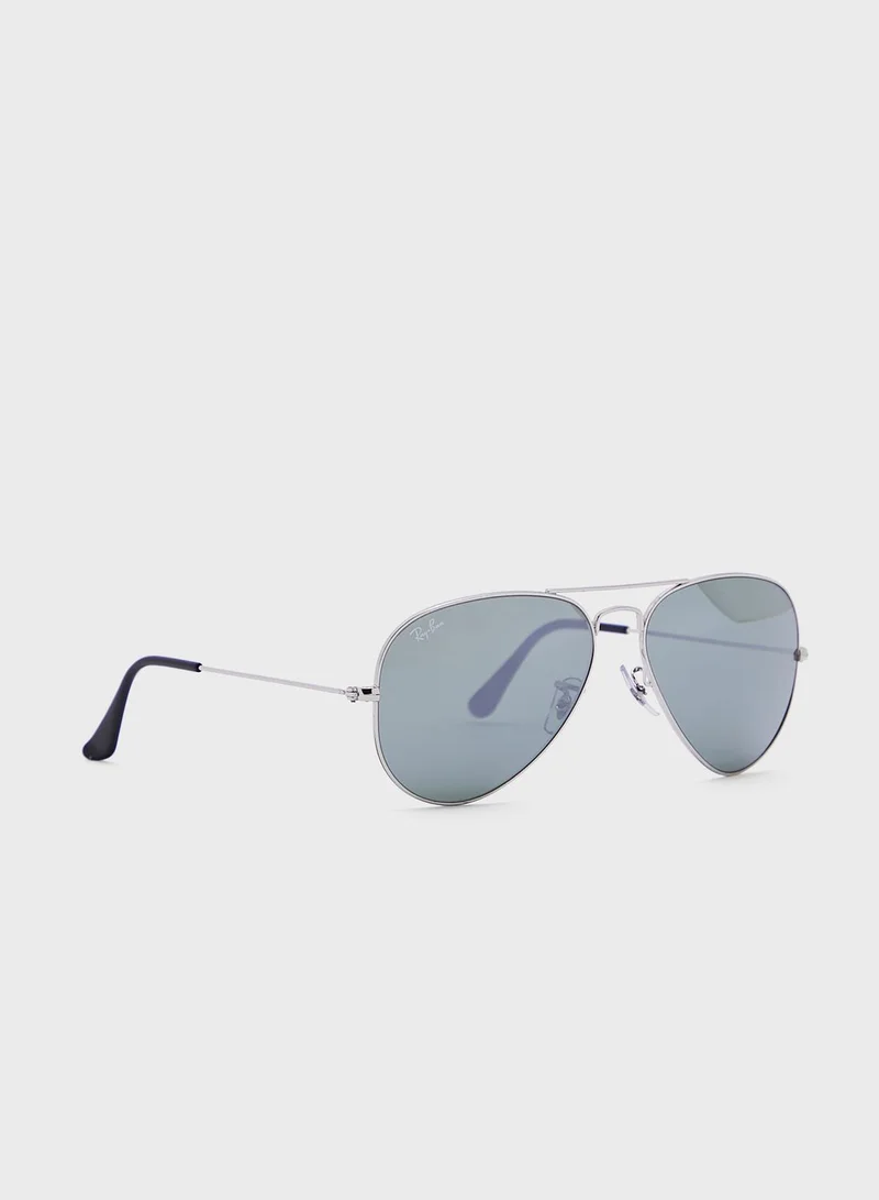 Ray-Ban 0Rb3025 Aviator Large Metal Sunglasses