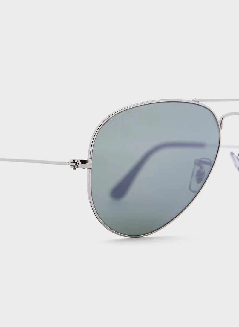 Ray-Ban 0Rb3025 Aviator Large Metal Sunglasses