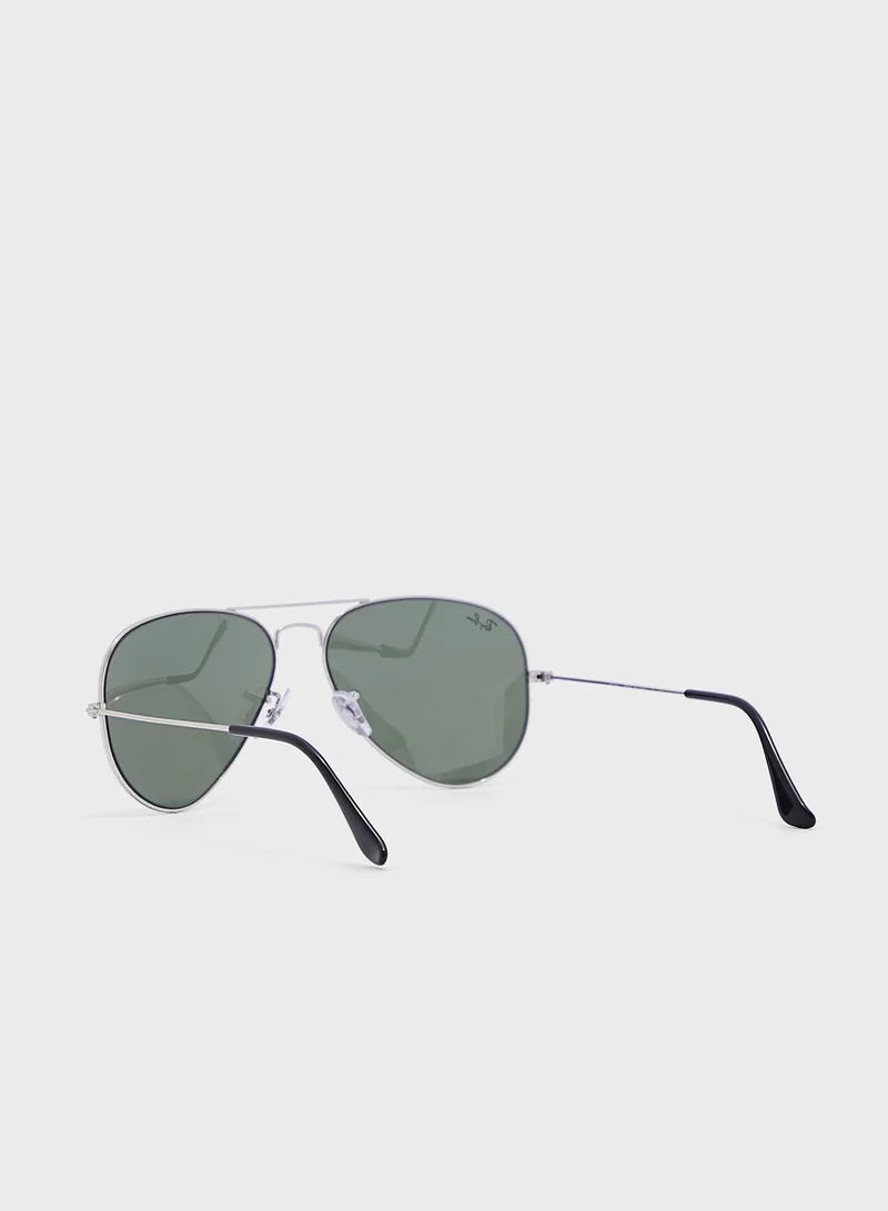 Ray-Ban 0Rb3025 Aviator Large Metal Sunglasses