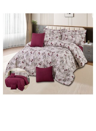 Grey/Burgandy