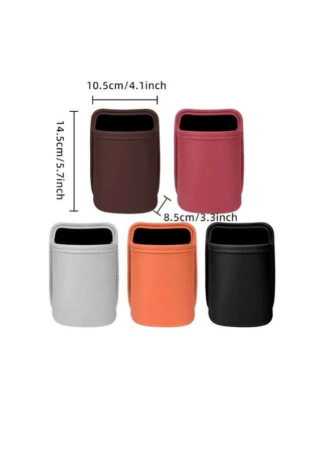 Large Orange Car Storage Bucket Multi Functional Trash Can Vehicle Organizer - Image 3