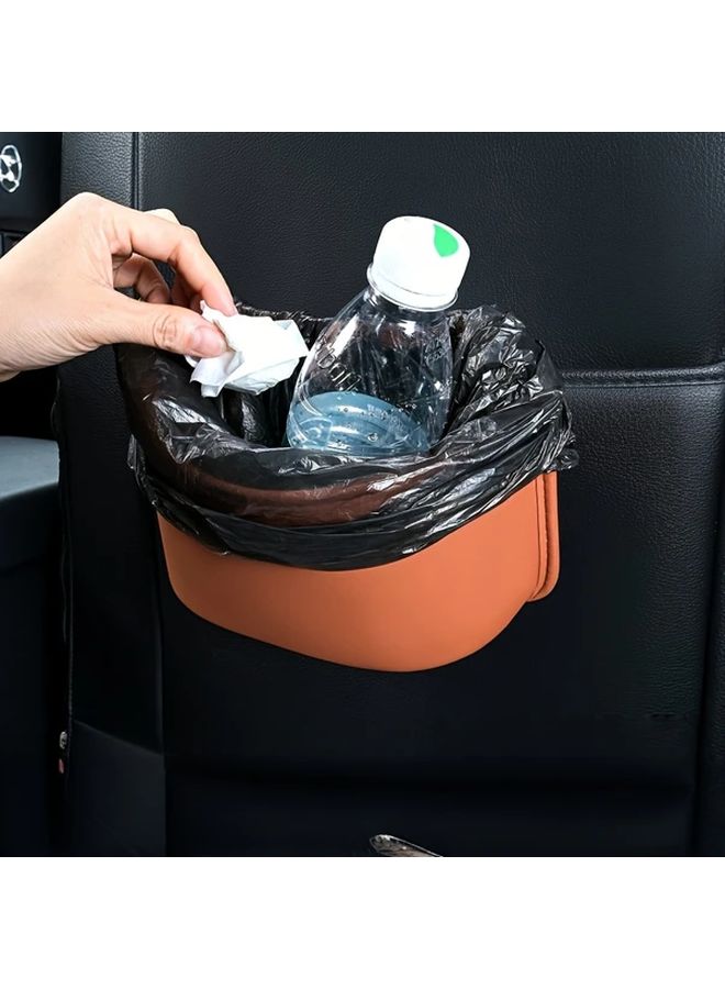 Large Orange Car Storage Bucket Multi Functional Trash Can Vehicle Organizer - Image 4