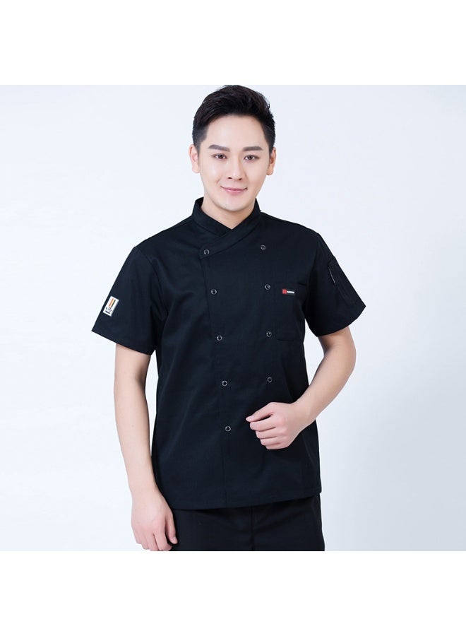 NIBEMINENT Unisex Chef Shirt Adults Kitchen Work Uniform Chef Coat Cook Jacket Hotel Restaurant Canteen Cake Shop Cafe Costume - Image 1