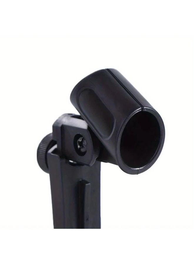Adjustable Drum Microphone Stand Black Sturdy Metal Plastic Clamp With Rotating Head - Image 5