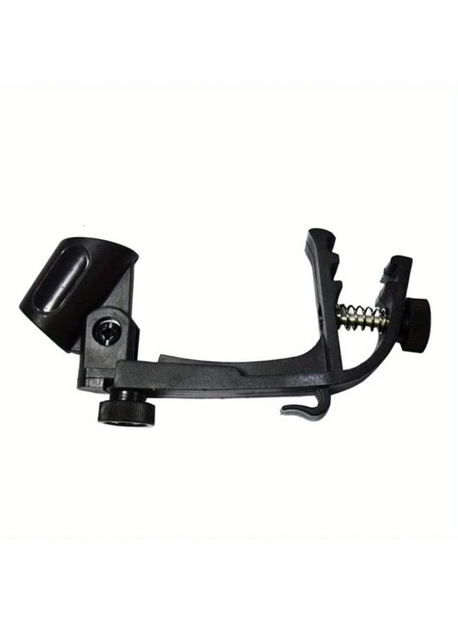 Adjustable Drum Microphone Stand Black Sturdy Metal Plastic Clamp With Rotating Head - Image 3