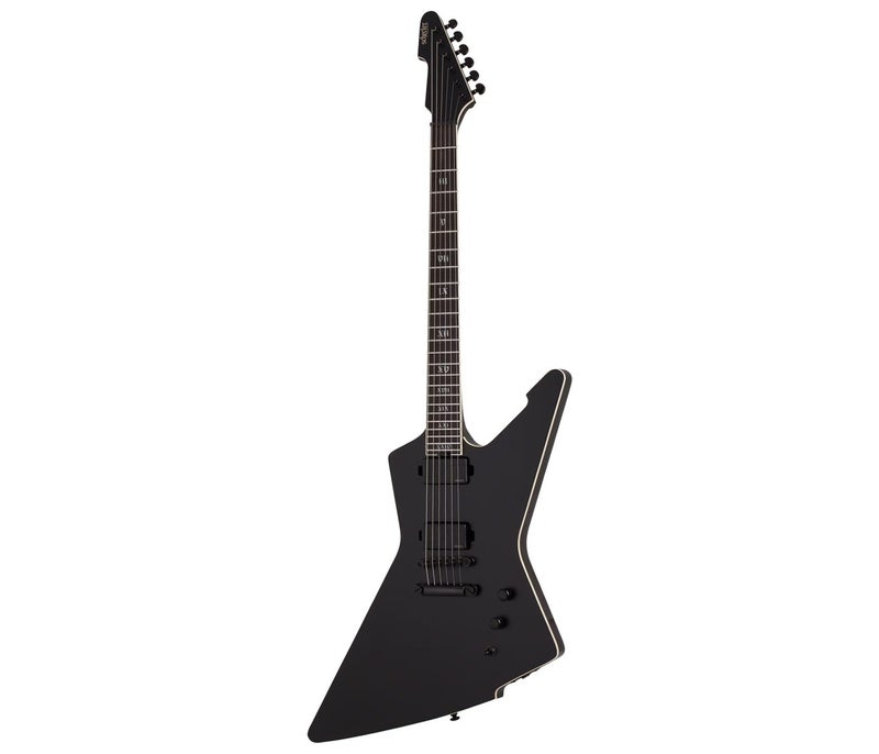 Schecter 1343 E-1 SLS Evil Twin Electric Guitar - Satin Black - Image 2