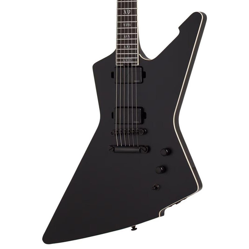 Schecter 1343 E-1 SLS Evil Twin Electric Guitar - Satin Black - Image 1