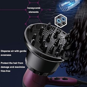 UUCOLOR Universal Hair Diffuser Suitable for 14 in to 26 in Adjustable Hair Dryer Diffuser Nozzle for Curly or Wavy Hair Styling - Image 2