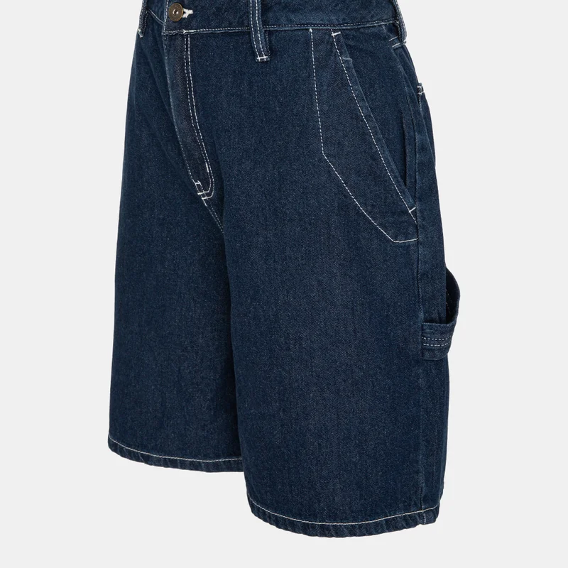 Vans Blue Women's Groundwork Long Denim Shorts for Women | Best Price UAE