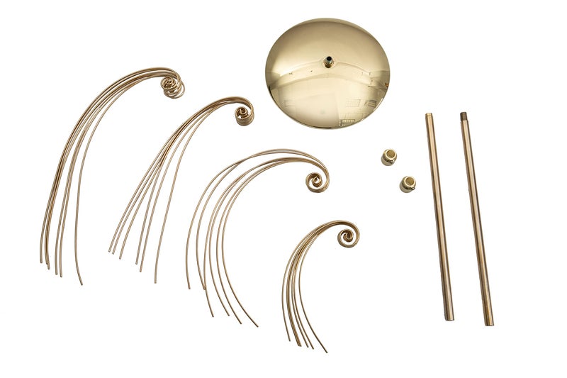 Creative Hobbies ORNTREE 36 Inch Tall Ornament Display Tree, Bright Brass Plated, Holds 24 Ornaments - Image 3